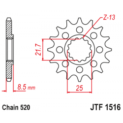 Pinion față JTF1516,14 Pinion față JTF1516,14