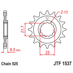Pinion față JTF1537,18 Pinion față JTF1537,18