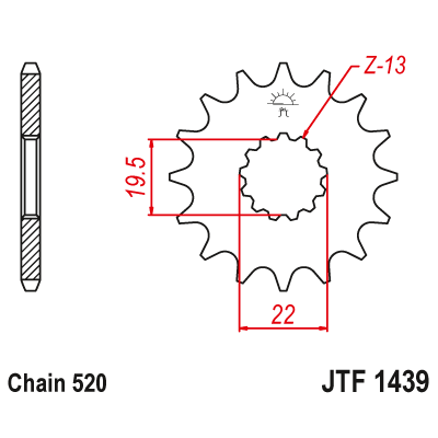 Pinion față JTF1439,11 Pinion față JTF1439,11