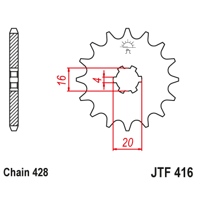 Pinion față JTF416,13 Pinion față JTF416,13