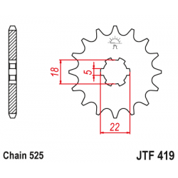 Pinion față JTF419,14 Pinion față JTF419,14