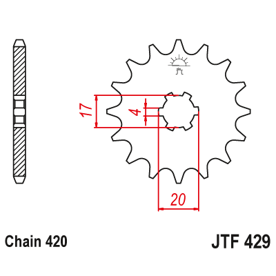 Pinion față JTF429,13 Pinion față JTF429,13