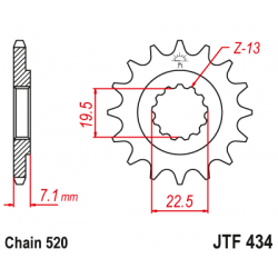 Pinion față JTF434,16 Pinion față JTF434,16