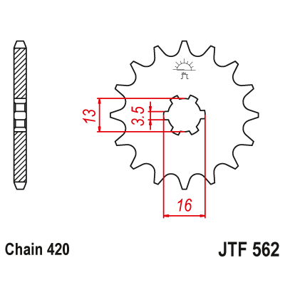 Pinion față JTF562,10 Pinion față JTF562,10