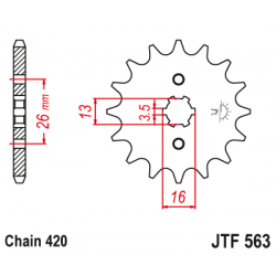 Pinion față JTF563,17 Pinion față JTF563,17