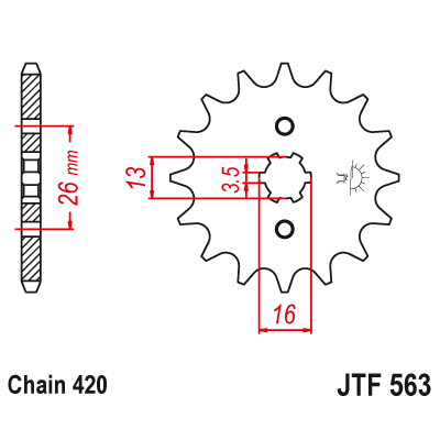 Pinion față JTF563,11 Pinion față JTF563,11