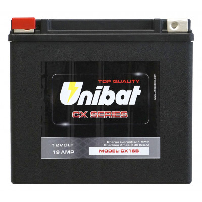 Baterie pentru motocicletă Unibat CX16B 19Ah, 12V