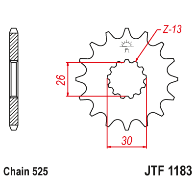 Pinion față JTF1183,17 Pinion față JTF1183,17