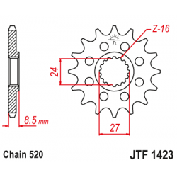 Pinion față JTF1423,17 Pinion față JTF1423,17