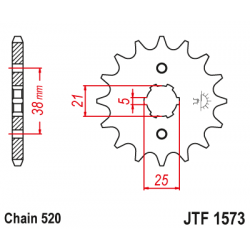 Pinion față JTF1573,14 Pinion față JTF1573,14