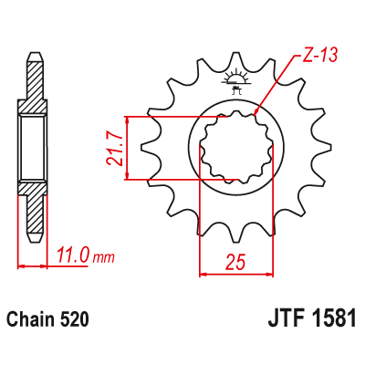 Pinion față JTF1581,14 Pinion față JTF1581,14