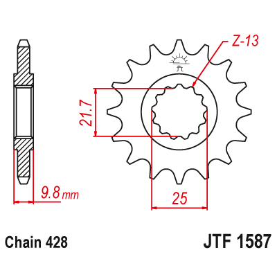 Pinion față JTF1587,19