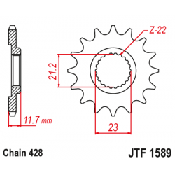 Pinion față JTF1589,19 Pinion față JTF1589,19