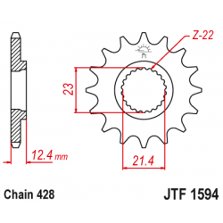 Pinion față JTF1594,15 Pinion față JTF1594,15