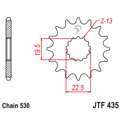 Pinion față JTF435,15 Pinion față JTF435,15