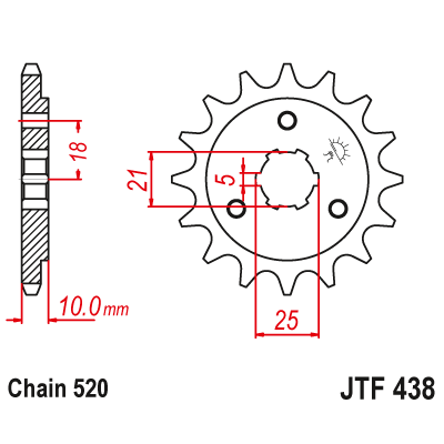 Pinion față JTF438,15 Pinion față JTF438,15