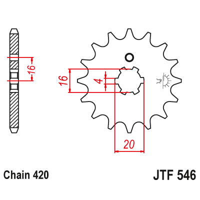 Pinion față JTF546,12 Pinion față JTF546,12