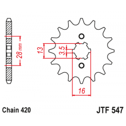Pinion față JTF547,13 Pinion față JTF547,13