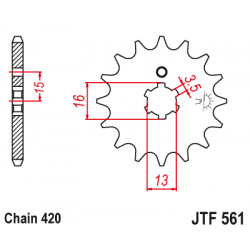 Pinion față JTF561,14 Pinion față JTF561,14