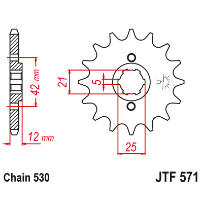 Pinion față JTF571,15 Pinion față JTF571,15