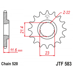 Pinion față JTF583,13 Pinion față JTF583,13