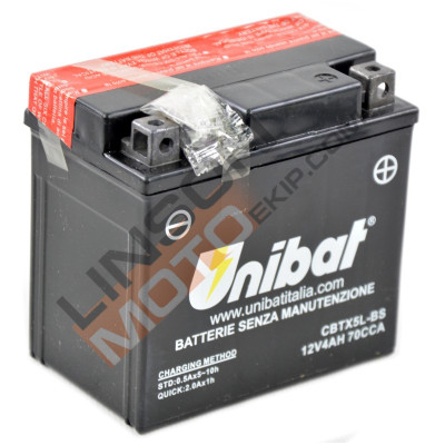 Baterie Unibat 4 Ah, 12 V - CBTX5L-BS