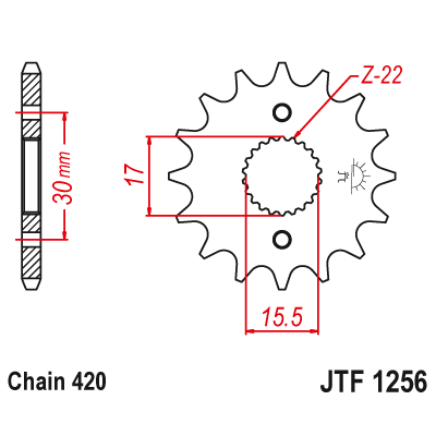 Pinion față JTF1256,13 Pinion față JTF1256,13