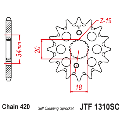 Pinion față JTF1310SC,14 Pinion față JTF1310SC,14