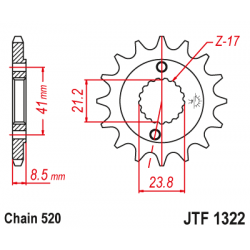 Roată dințată față (pinion) JTF1322,13 Roată dințată față (pinion) JTF1322,13