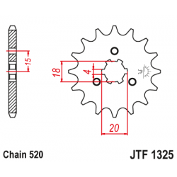 Roată dințată față (pinion) JTF1325,11 Roată dințată față (pinion) JTF1325,11