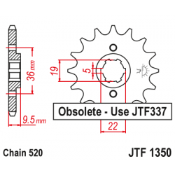 Roată dințată față (pinion) JTF1350,13 Roată dințată față (pinion) JTF1350,13