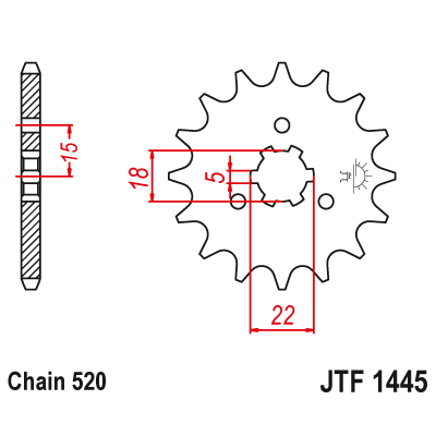 Pinion față JTF1445,11 Pinion față JTF1445,11