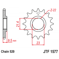Pinion față JTF1577,15 Pinion față JTF1577,15
