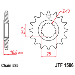 Pinion față JTF1586,15 Pinion față JTF1586,15