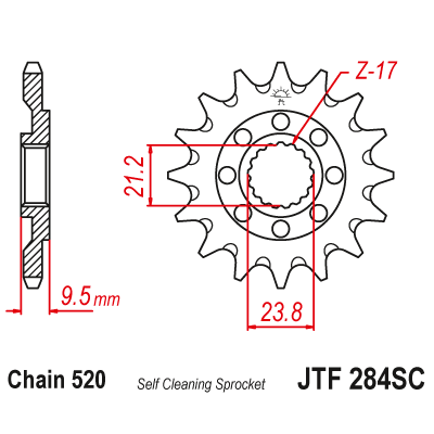Roată dințată față (pinion) JTF284SC,13 Roată dințată față (pinion) JTF284SC,13