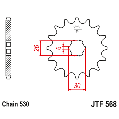 Pinion față JTF568,17 Pinion față JTF568,17