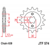  Pinion față JTF574,16