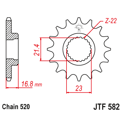 Pinion față JTF582,16 Pinion față JTF582,16