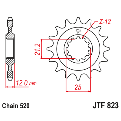 Roată dințată față (pinion) JTF823,13 Roată dințată față (pinion) JTF823,13
