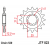 Roată dințată față (pinion) JTF823,12 thumb