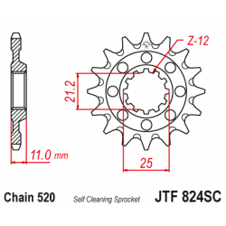 Roată dințată față (pinion) JTF824SC,13 Roată dințată față (pinion) JTF824SC,13