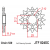 Roată dințată față (pinion) JTF824SC,13 thumb