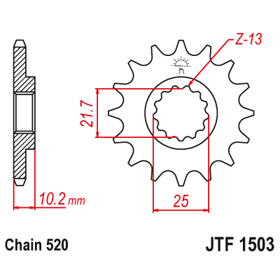 Pinion față JTF1503,12 Pinion față JTF1503,12