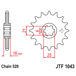 Pinion față JTF1043,14 Pinion față JTF1043,14