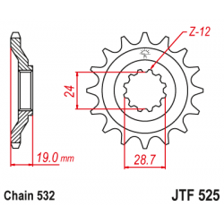 Pinion față JTF525,17 Pinion față JTF525,17