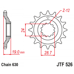 Pinion față JTF526,15