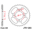 Roată dințată spate JTR1203,42 thumb