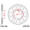 Roată dințată spate JTR473,37 thumb