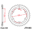 Roata dintata spate JTR893,38 thumb