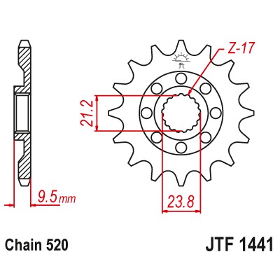 Roata dintata fata JTF1441,15 Roata dintata fata JTF1441,15